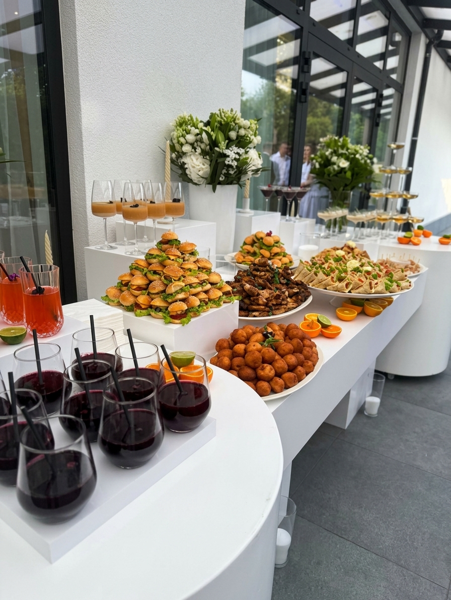 Pièces cocktail dans une ambiance chaleureuse